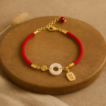 Pulseira Vermelha Fivela da Paz e Fortuna