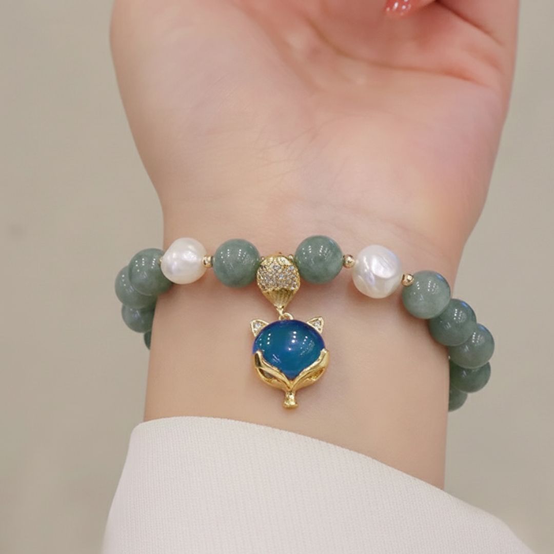 Pulseira Raposa da Sorte em Jade