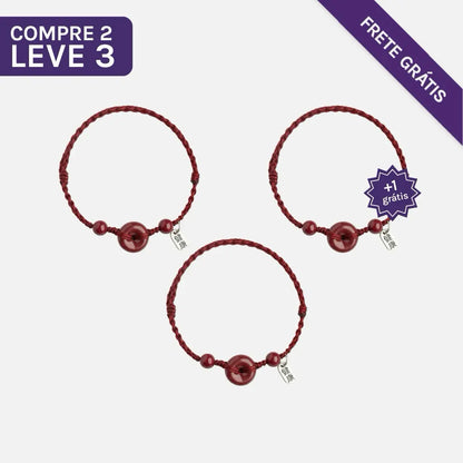 Pulseira Tibetana das Bênçãos em Cinábrio Vermelho