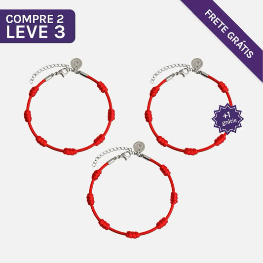 Compre 2 e Leve 3 Pulseiras Premium dos 7 Nós em Aço Inoxidável