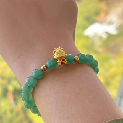 Pulseira da Sorte em Aventurina Verde