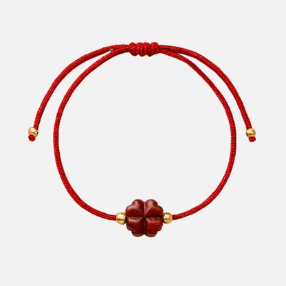 Pulseira Vermelha Trevo da Riqueza