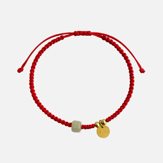 Pulseira Vermelha da Riqueza com Jade Hetian
