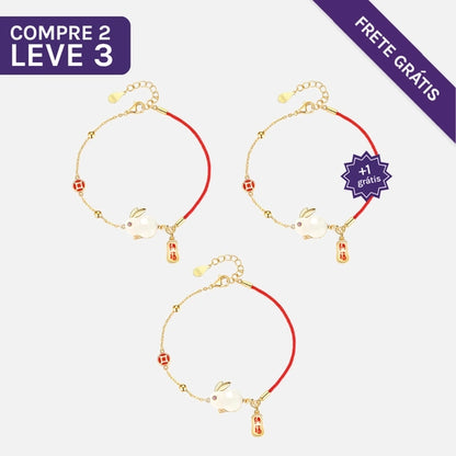 Pulseira Coelho da Sorte em Jade