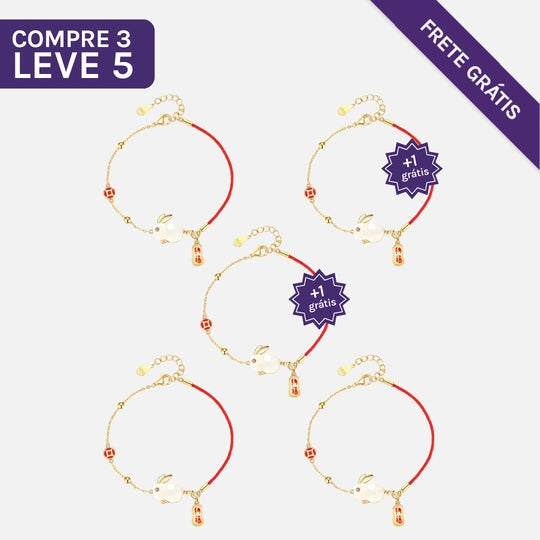 Pulseira Coelho da Sorte em Jade
