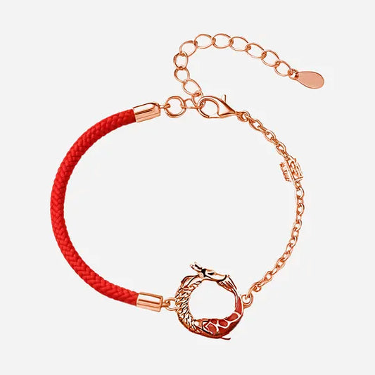 Pulseira Dragão & Koi da Sorte em Cobre