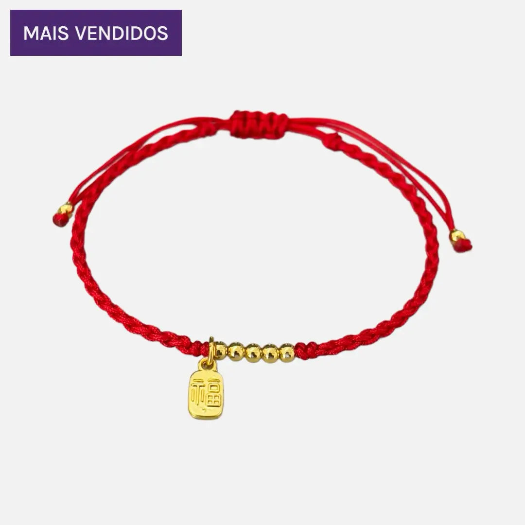 Pulseira Tibetana Vermelha da Prosperidade