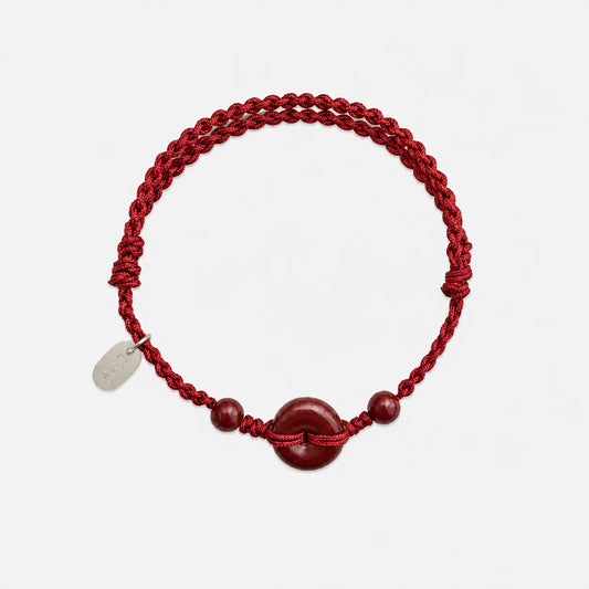 Pulseira Tibetana das Bênçãos em Cinábrio Vermelho — foto principal