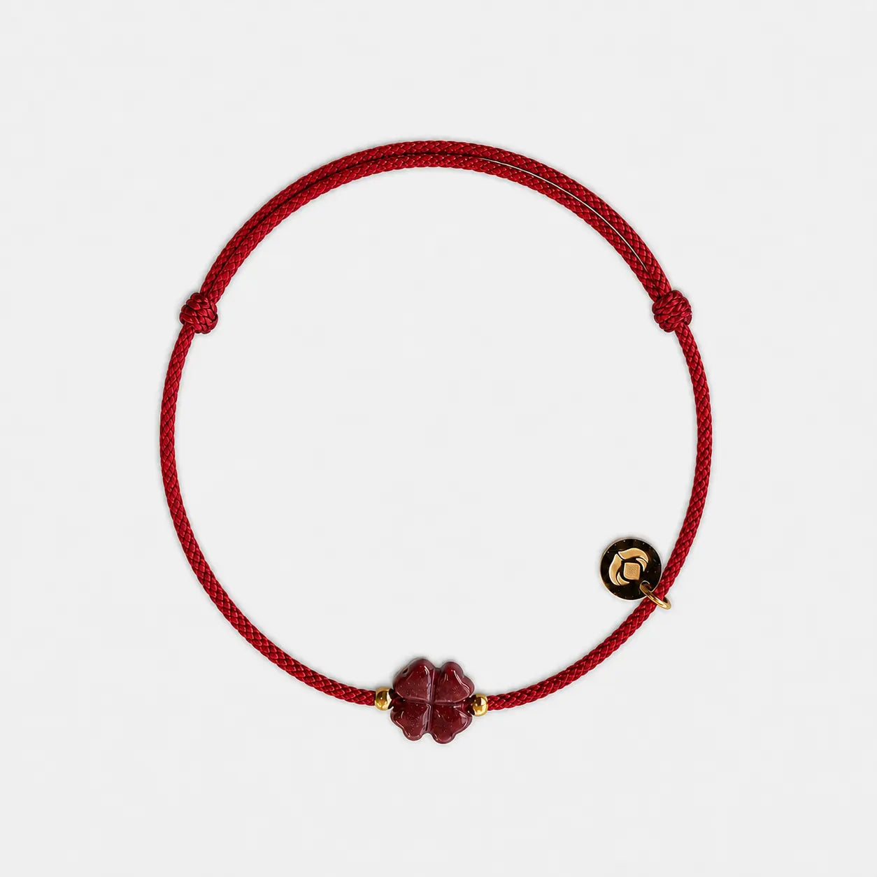 Pulseira Trevo da Sorte em Cinábrio — foto principal