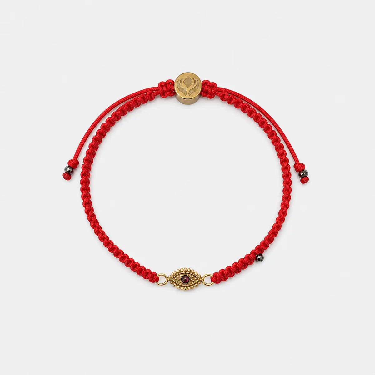 Pulseira Vermelha Contra Ansiedade e Mau-Olhado Dourada — foto principal