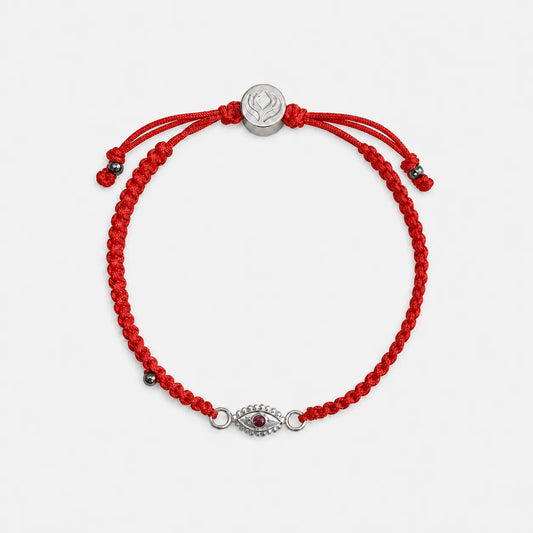 Pulseira Vermelha Contra Ansiedade e Mau-Olhado Prateada — foto principal