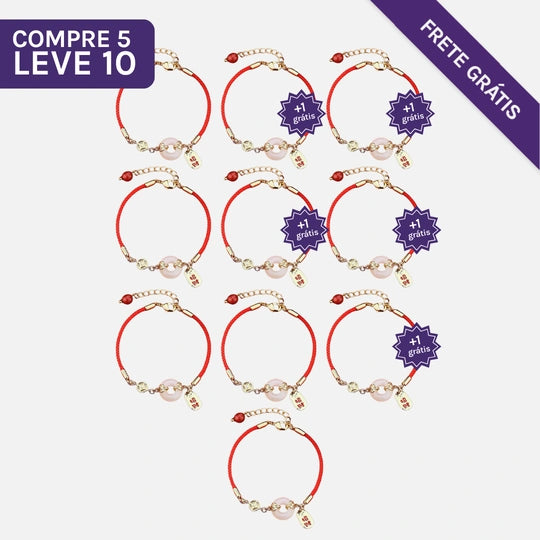 Pulseira Vermelha Fivela da Paz e Fortuna