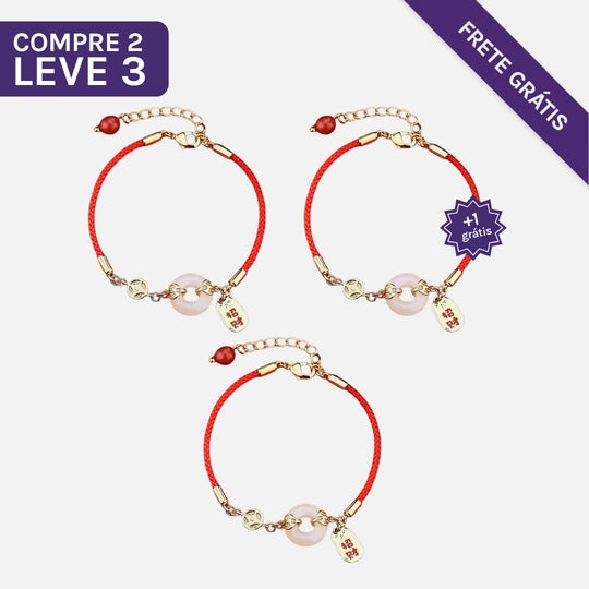 Pulseira Vermelha Fivela da Paz e Fortuna
