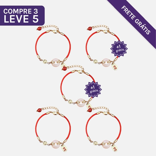 Pulseira Vermelha Fivela da Paz e Fortuna