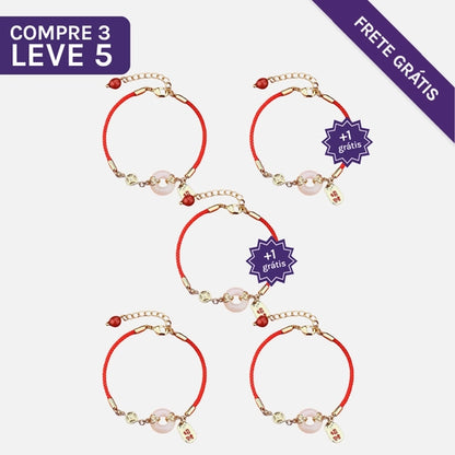 Pulseira Vermelha Fivela da Paz e Fortuna