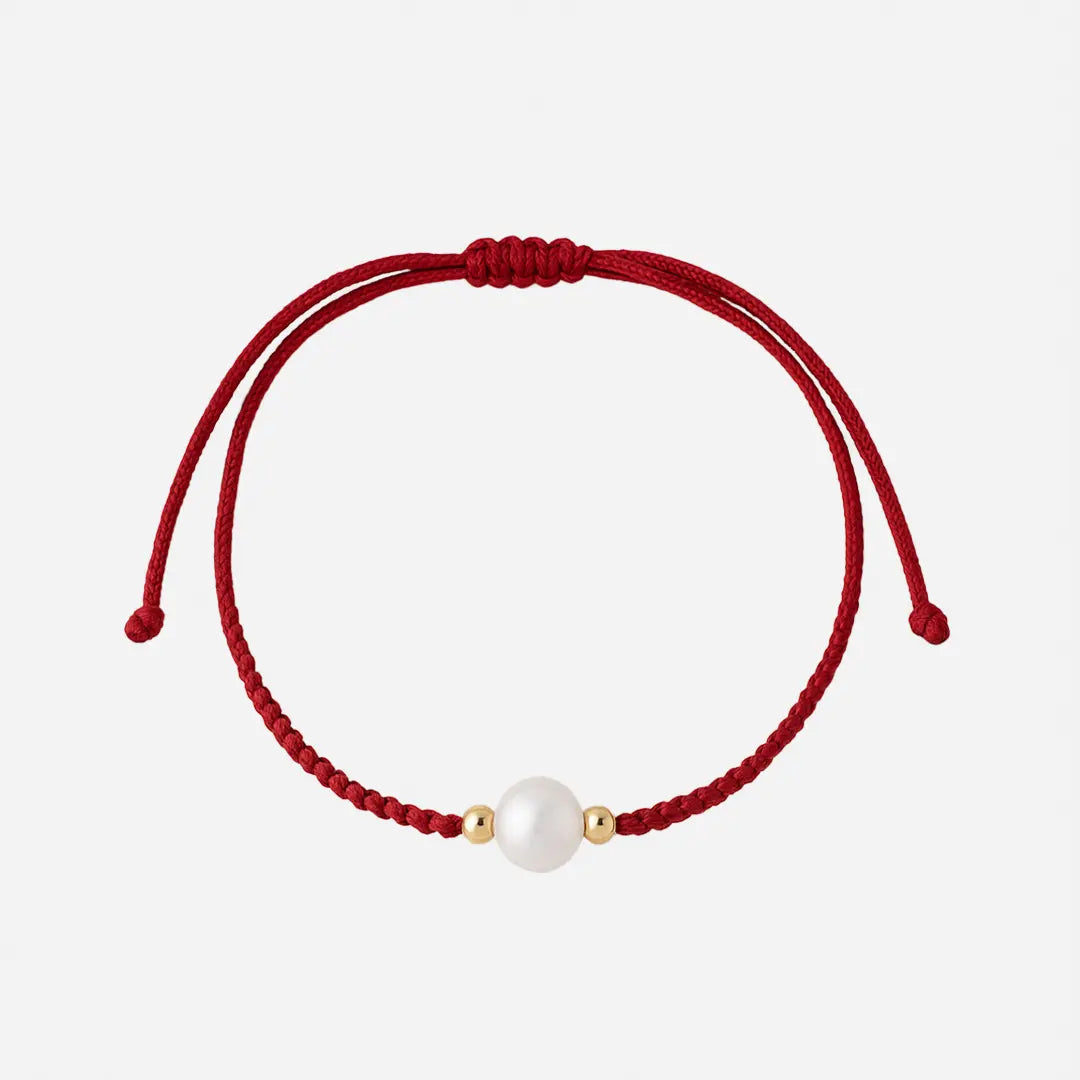 Pulseira Vermelha da Cura Contas de Pérolas