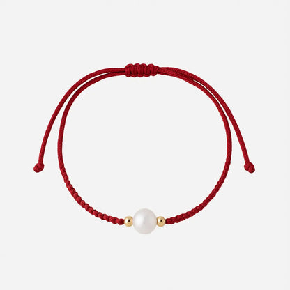 Pulseira Vermelha da Cura Contas de Pérolas