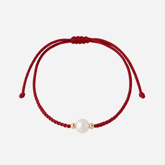 Pulseira Vermelha da Cura Contas de Pérolas