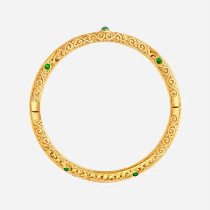 Pulseira da Calma em Jade Ciano