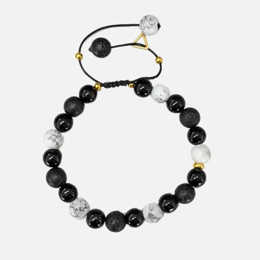 Pulseira da Força em Obsidiana Negra