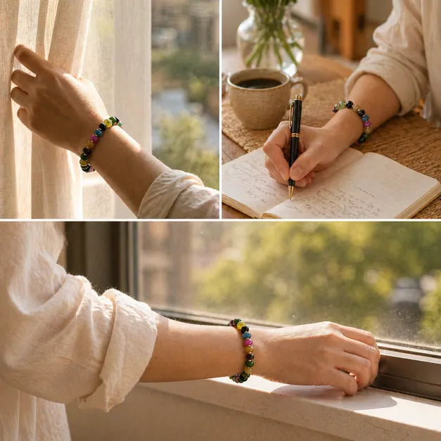 Pulseira da Paixão e Fortuna em Turmalina Colorida