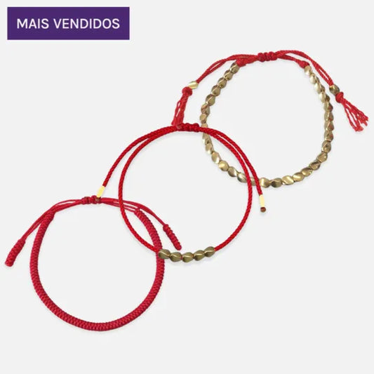 Pulseiras Budistas Da Tripla Proteção
