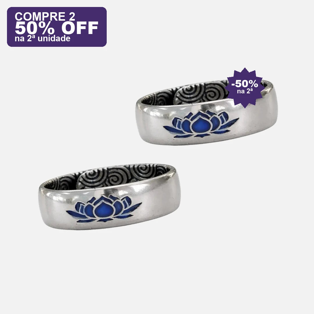 Anel do Recomeço em Lótus — oferta compre 2 · 50% OFF na 2ª