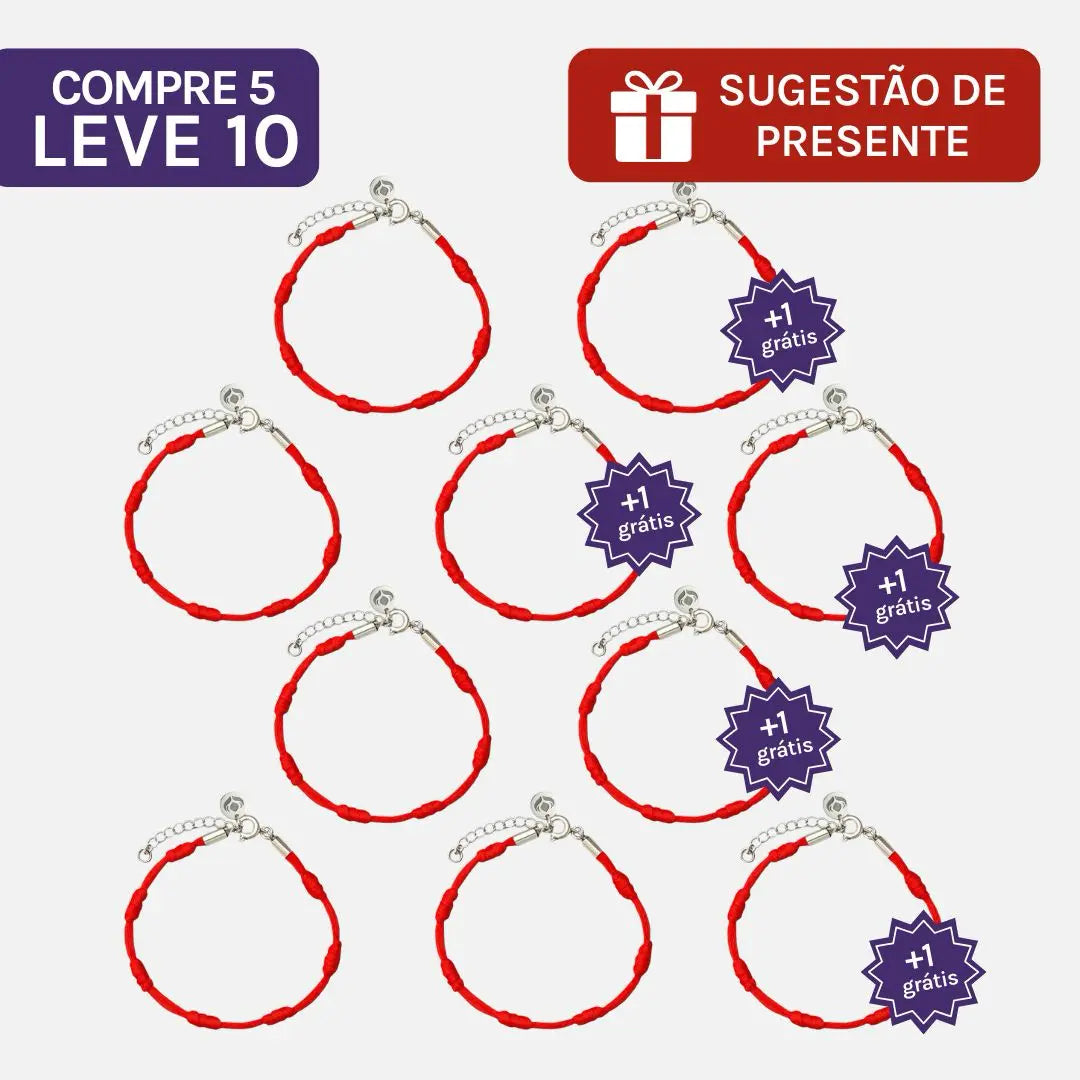 Compre 5 e Leve 10 Pulseiras Premium dos 7 Nós em Aço Inoxidável — oferta leve 3 pague 2