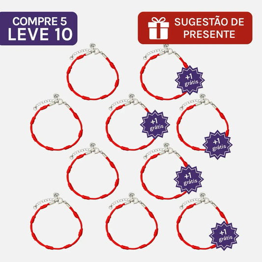 Compre 5 e Leve 10 Pulseiras Premium dos 7 Nós em Aço Inoxidável — oferta leve 3 pague 2