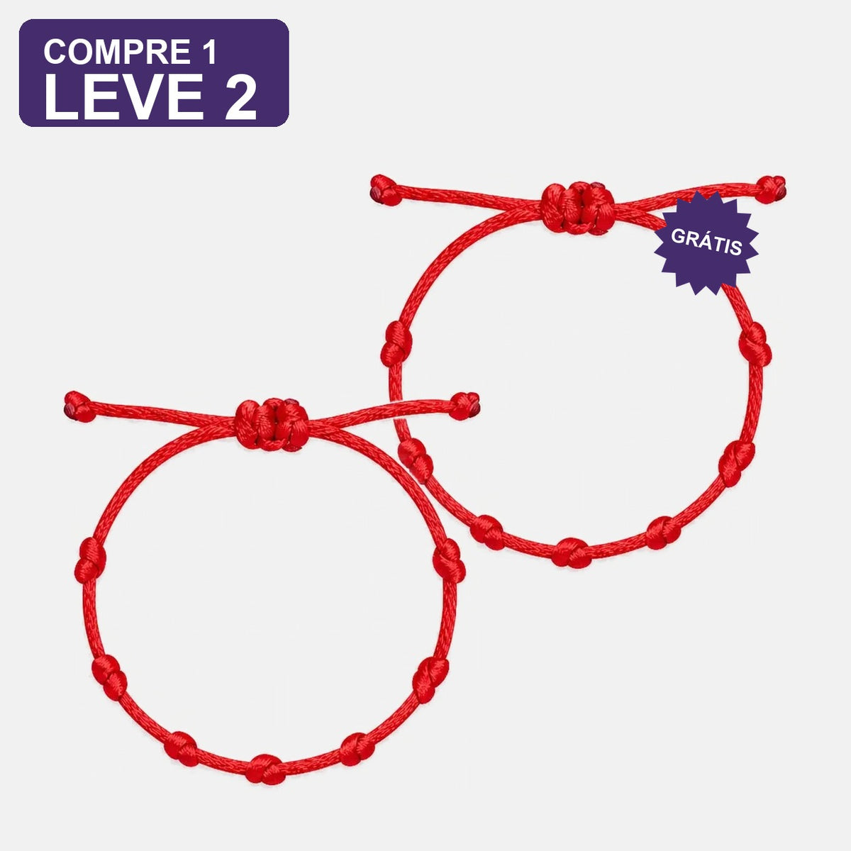 Pulseira Premium dos 7 Nós para Bebês: Compre 1 e Leve 2, duas unidades