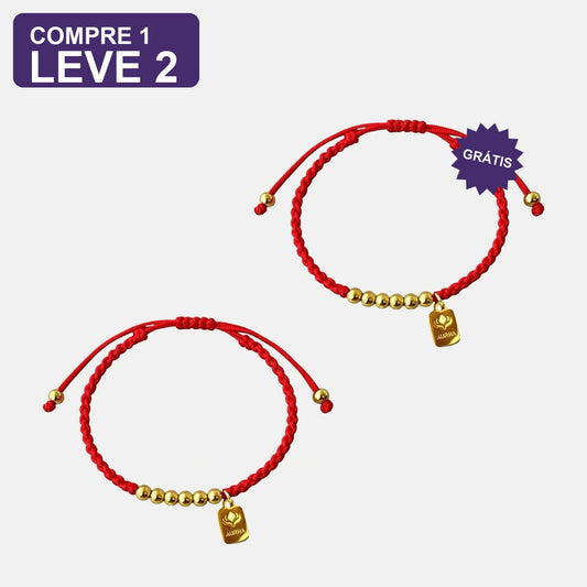 Pulseira Tibetana Vermelha da Prosperidade: Compre 1 e Leve 2, duas unidades