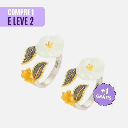 Anel da Felicidade em Jade Branca