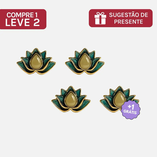Compre 1 e Leve 2 - Brinco Flor de Lótus do Sucesso