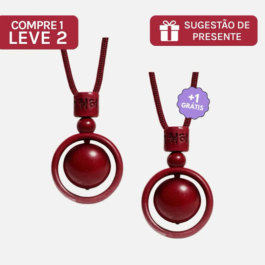 Compre 1 e Leve 2 - Colar Om Mani Padme Hum em Cinábrio