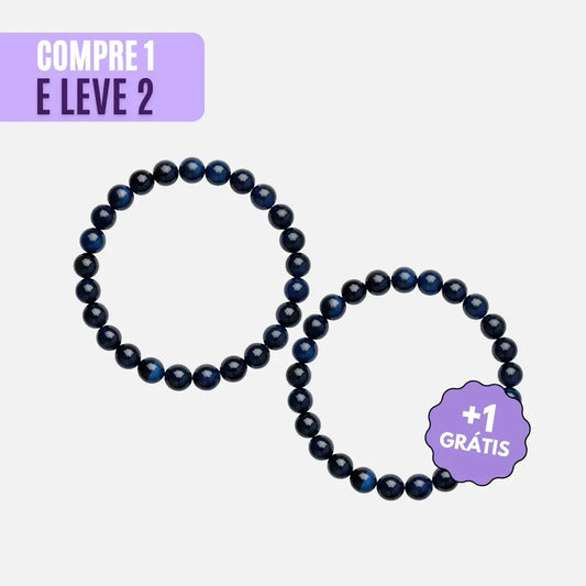 Pulseira Olho de Tigre Azul