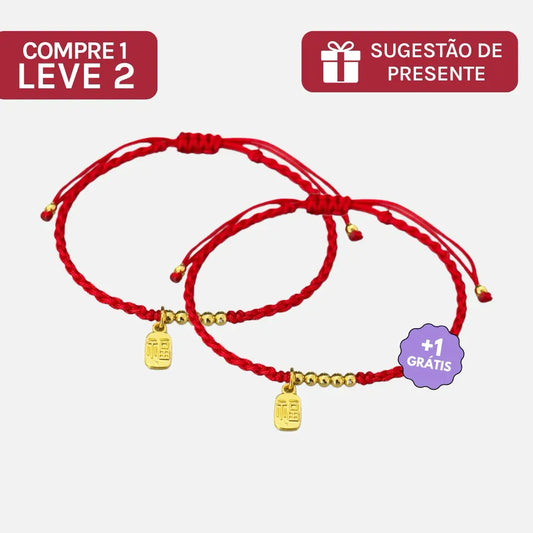Compre 1 e Leve 2 - Pulseira Tibetana Vermelha da Prosperidade