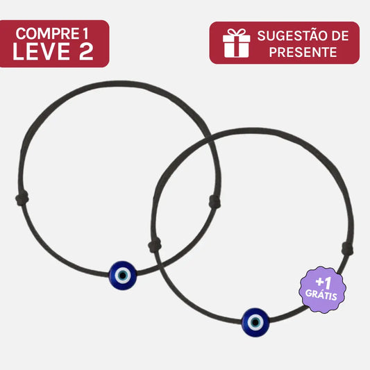 Compre 1 e Leve 2 | Pulseira da Cabala Contra Energias Negativas Preta
