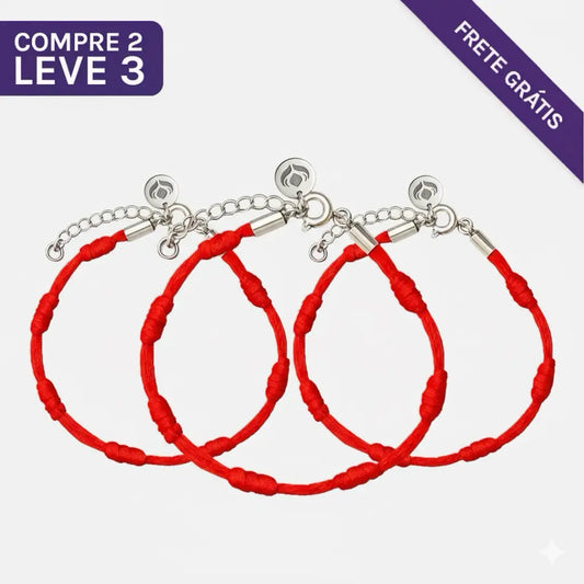 (Compre 2 e Leve 3) Pulseiras Premium dos 7 Nós em Aço Inoxidável