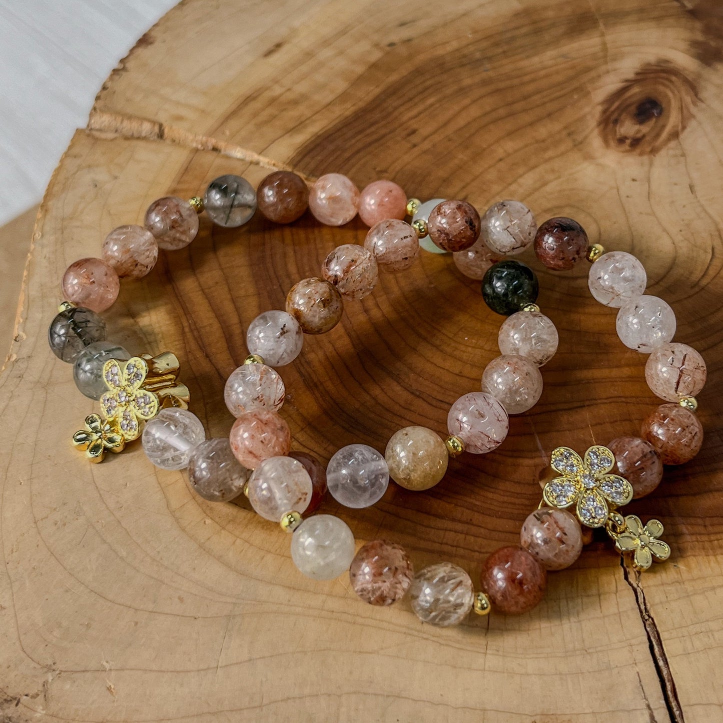 Pulseira da Riqueza em Quartzo Rutilado e Citrino