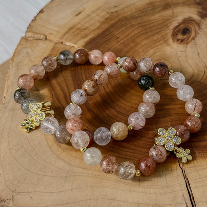 Pulseira da Riqueza em Quartzo Rutilado e Citrino