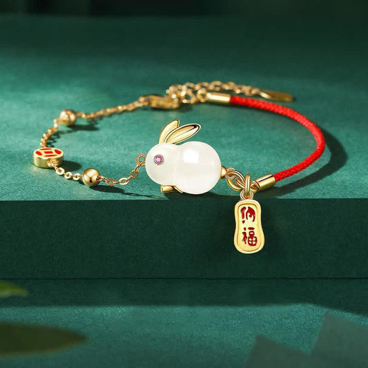 Pulseira Coelho da Sorte em Jade