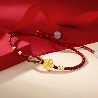 Pulseira Vermelha Flor de Cerejeira da Renovação