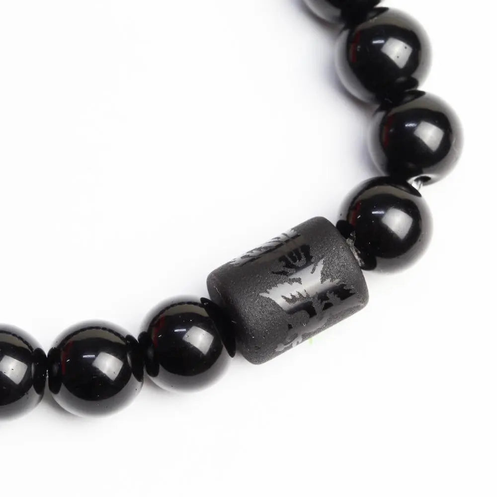 Kit Casal Fênix e Dragão em Obsidiana — detalhe