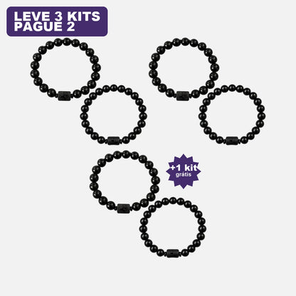 Kit Casal Fênix e Dragão em Obsidiana — oferta leve 3 kits pague 2