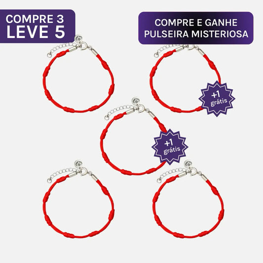 Compre 3 e Leve 5 Pulseiras Premium dos 7 Nós em Aço Inoxidável