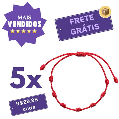 Kit 5 Pulseiras dos 7 Nós