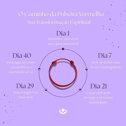Pulseira Vermelha Contra Ansiedade e Mau-Olhado Dourada
