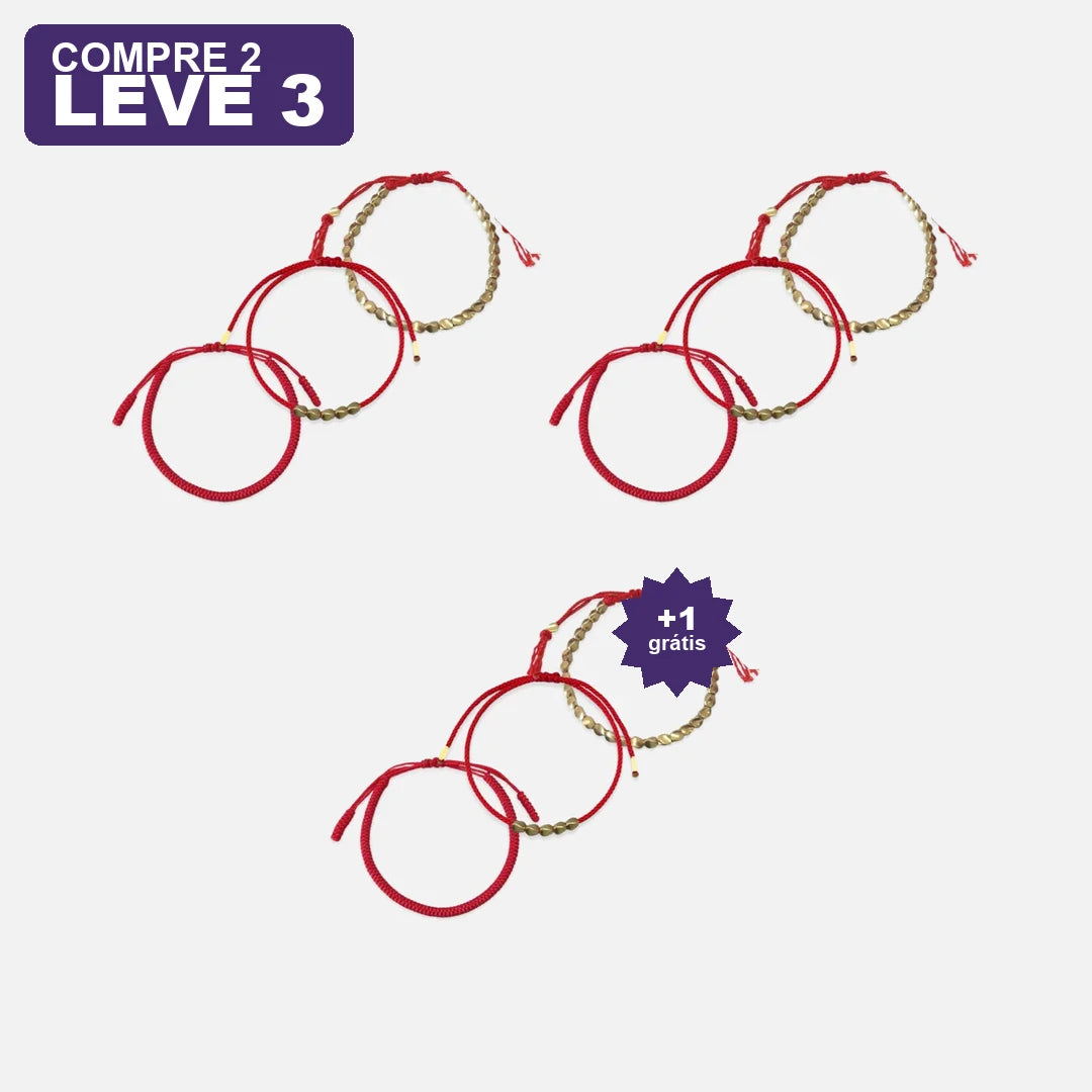 Pulseiras Budistas Da Tripla Proteção — oferta leve 3 pague 2