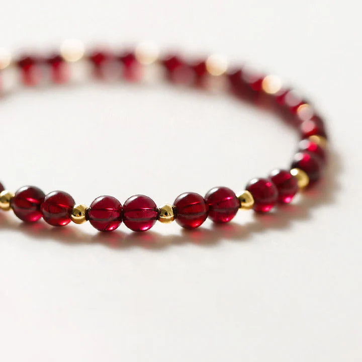 Pulseira da Purificação em Granada Natural — detalhe