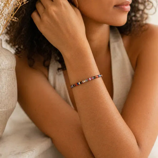 Pulseira do Alinhamento dos 7 Chakras — no pulso